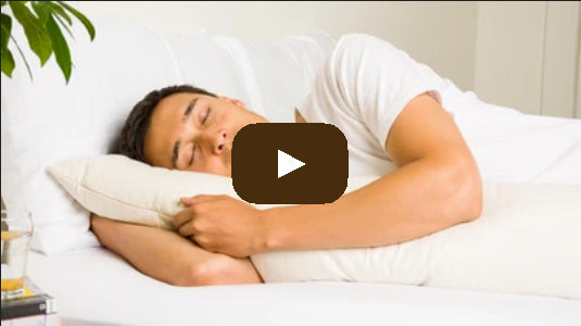 Tips for sleeping on your side with a buckwheat hull pillow video
