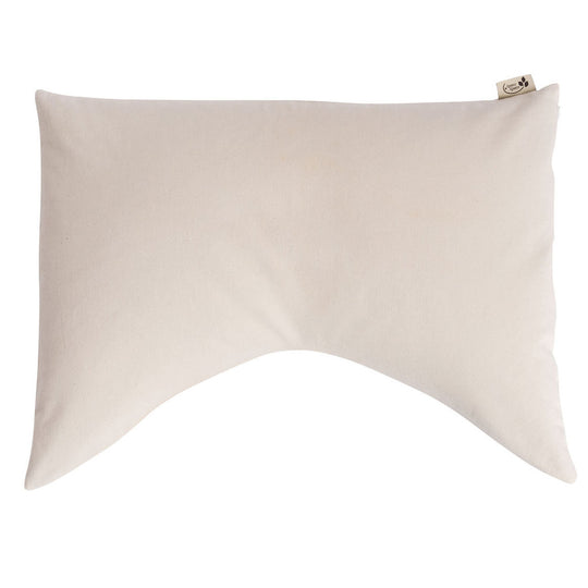 ComfyComfy curved buckwheat hull pillow for side sleepers and back sleepers