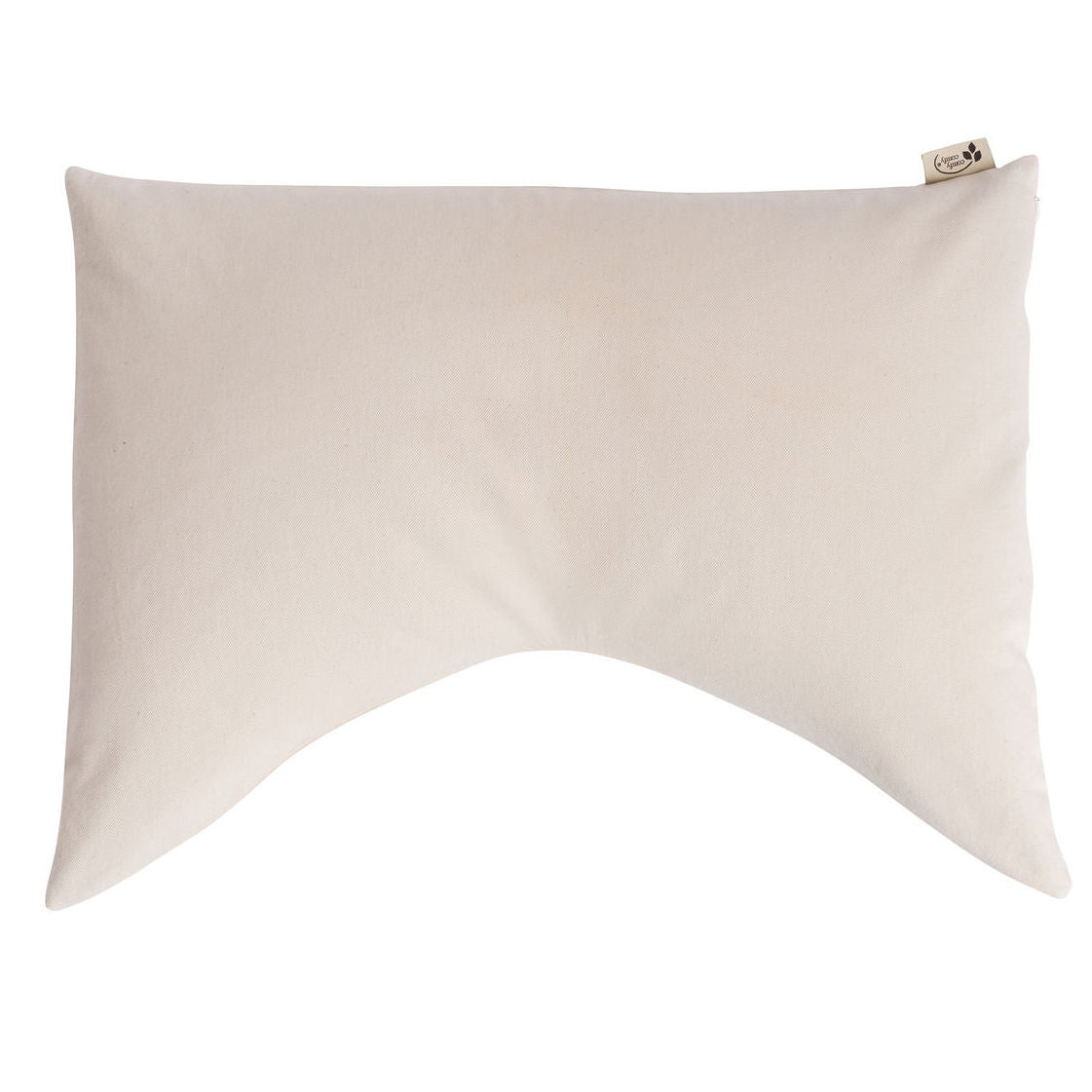 Organic Cotton Twill Winter White Throw Pillows - 14 in X 22 in