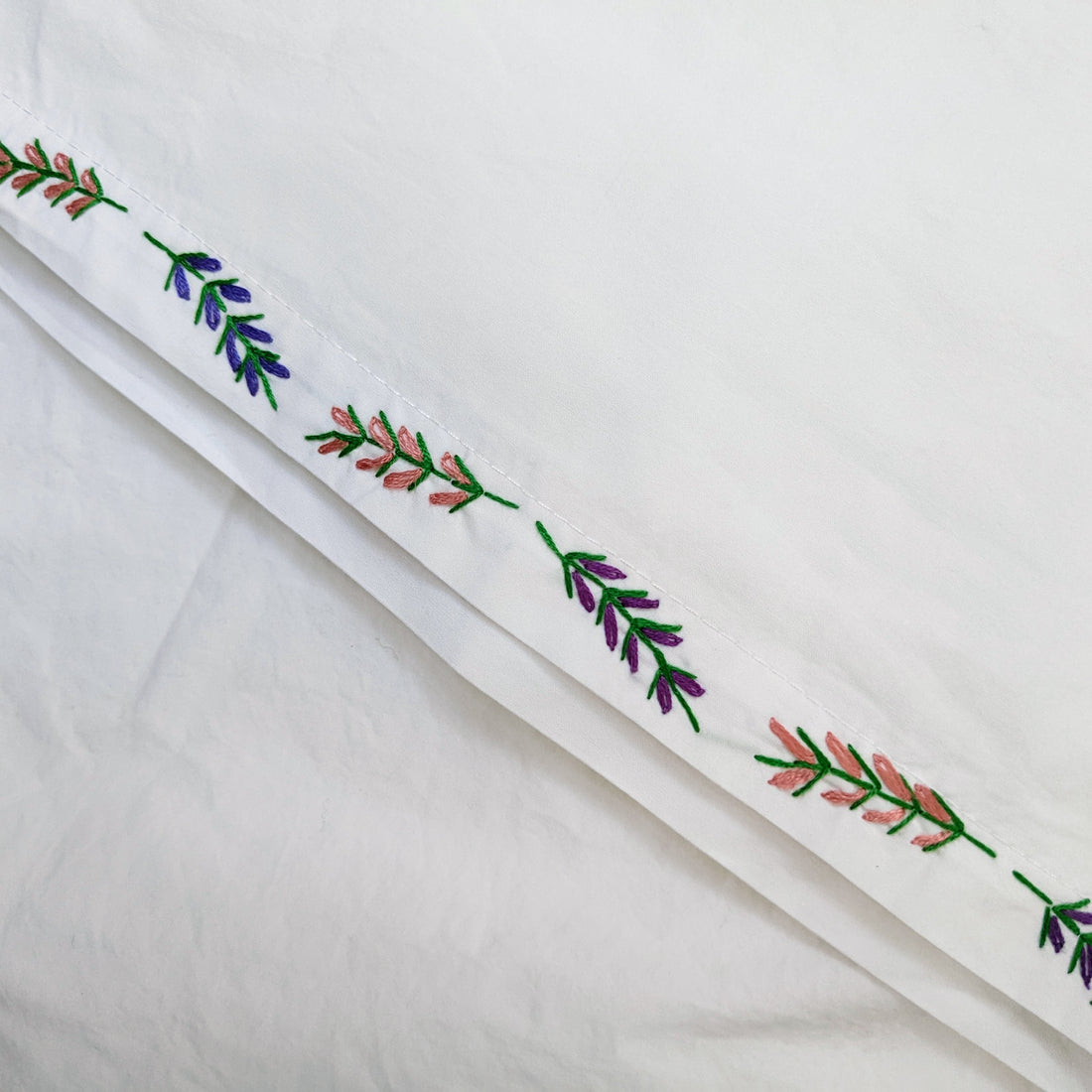 Hand Embroidered Pillowcase - ComfyNeck Extra Large