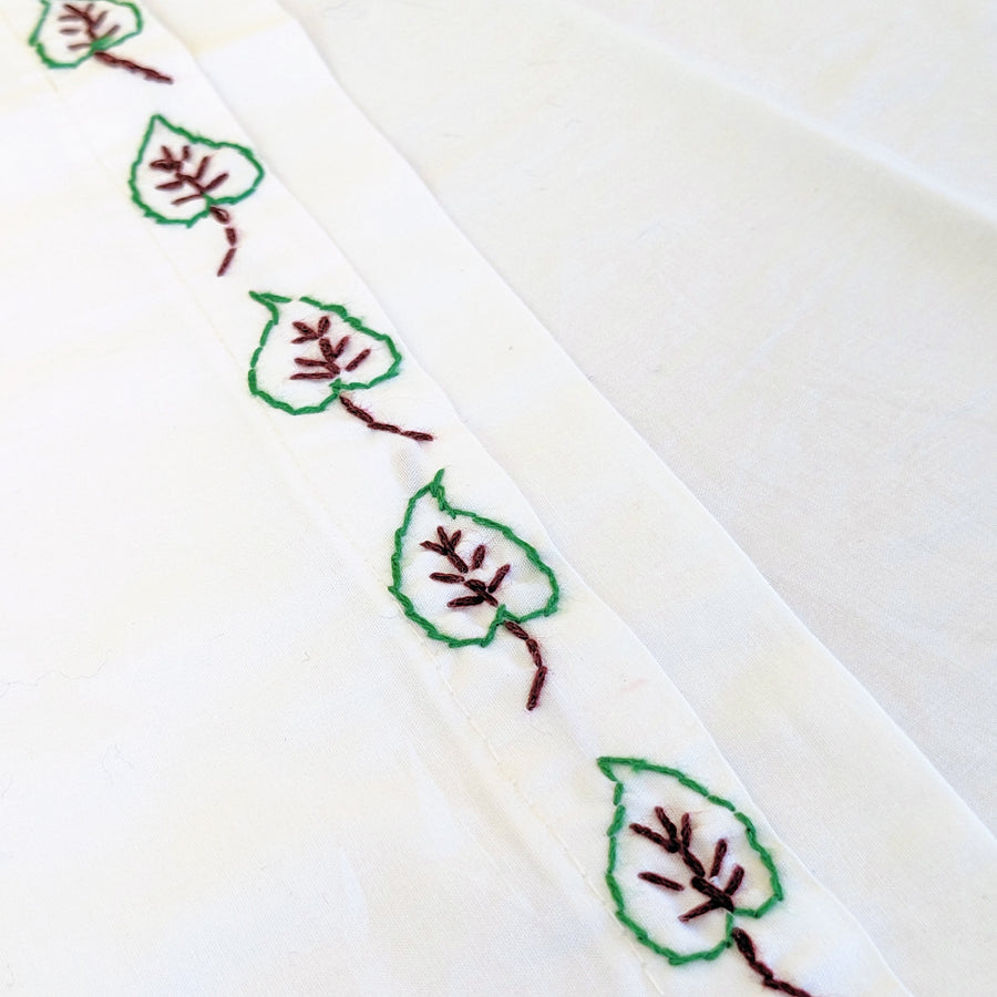 Hand Embroidered Pillowcase - ComfySleep Standard